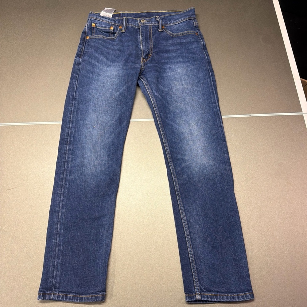 Levi's Premium 502 Zip Fly Skinny Jeans Womens 30x30 Blue Big E High Rise